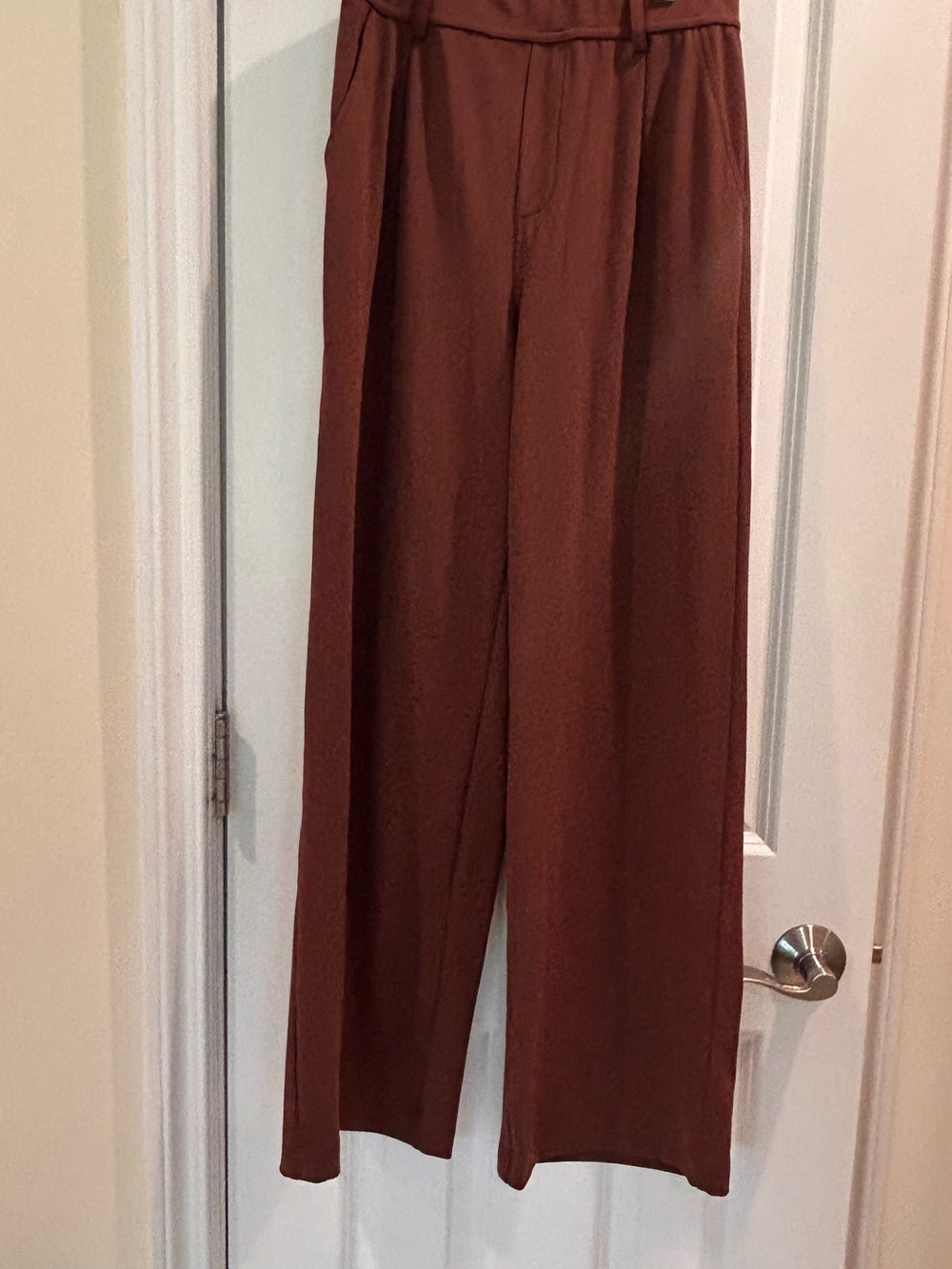 Halara Brown Wide Leg Athleisure Lounge Pants High Rise Comfy Soft Small - Picture 3 of 9